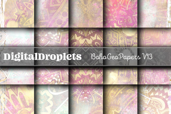Boho Geo Papers Vol. 13: A Designer's Textured Toolkit