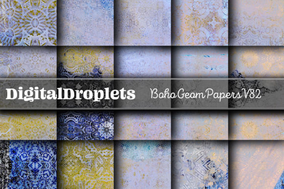 Boho Geom Papers Vol. 82: A Versatile Collection for Modern Design