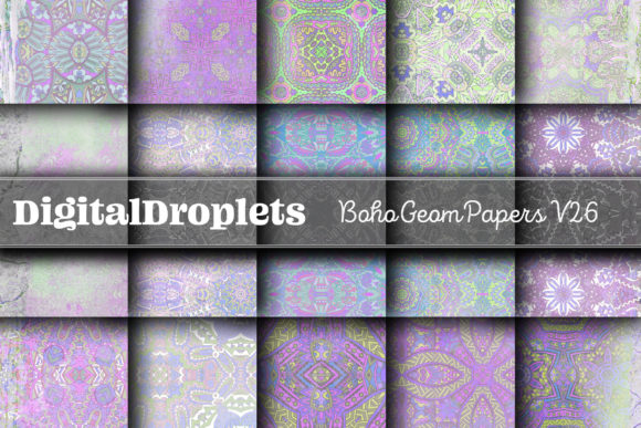 Elevate Your Designs with Boho Geom Papers Vol. 26