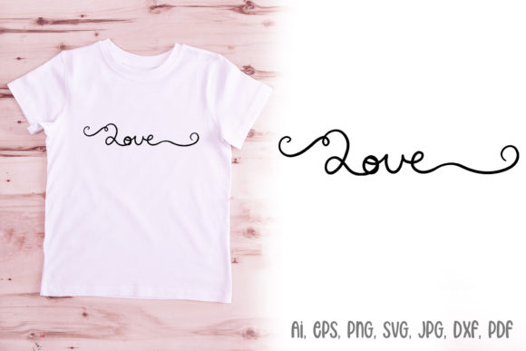 Handwritten Love Word SVG Lettering for Designers